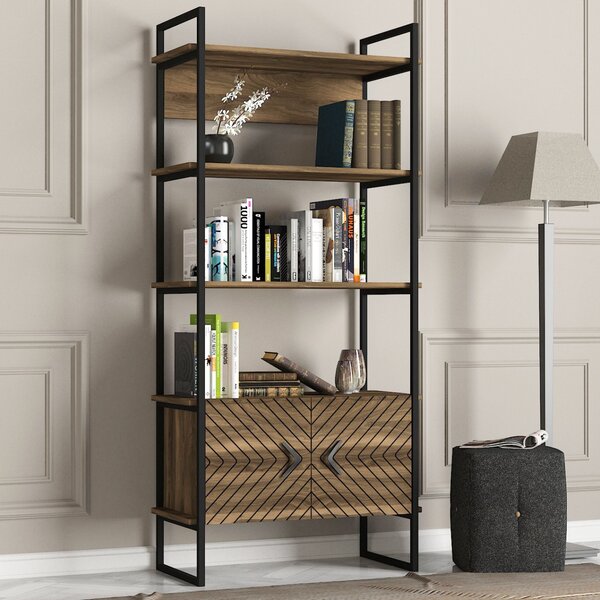 Biblioteca, Geometric Style, UnicUtil, 82 x 39 x 180 cm, Maro, UUBIB25