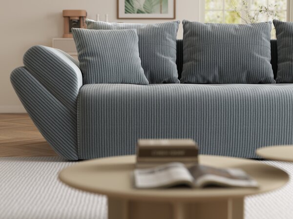 Canapea extensibilă dumonde cu ladă de depozitare Berlin Zoom Grey 250x100 cm