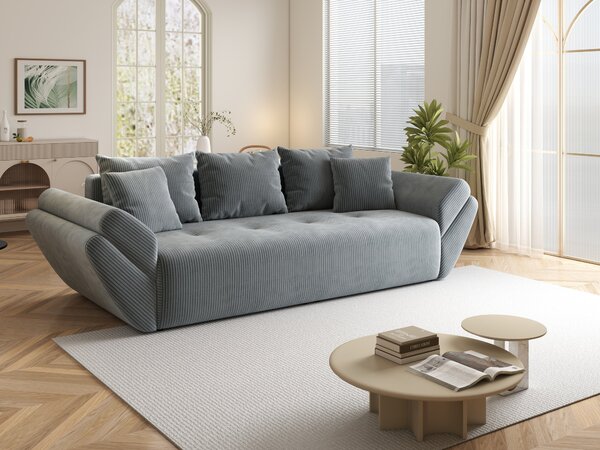 Canapea extensibilă dumonde cu ladă de depozitare Berlin Zoom Grey 250x100 cm