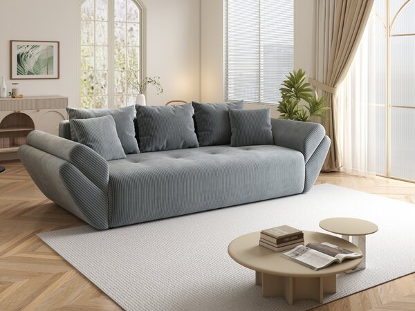 Canapea extensibilă dumonde cu ladă de depozitare Berlin Zoom Grey 250x100 cm
