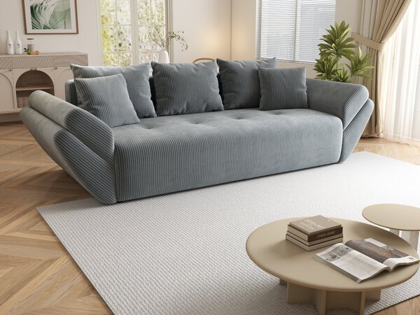 Canapea extensibilă dumonde cu ladă de depozitare Berlin Zoom Grey 250x100 cm