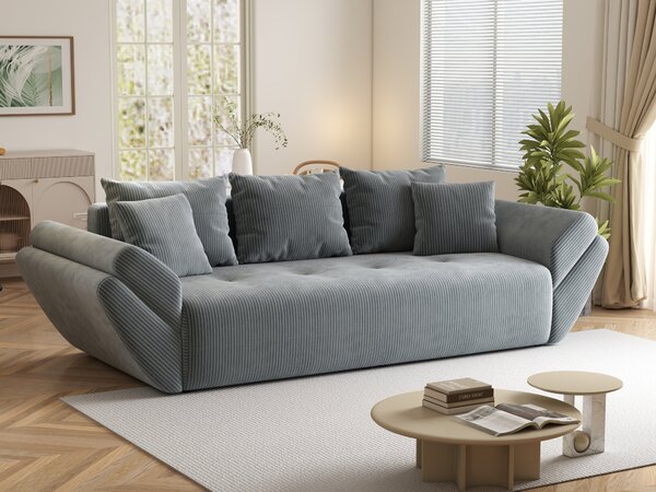 Canapea extensibilă dumonde cu ladă de depozitare Berlin Zoom Grey 250x100 cm