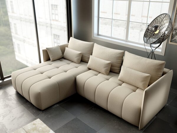 Colțar extensibil dumonde cu ladă de depozitare Malta Enjoy Camel 235x185 cm