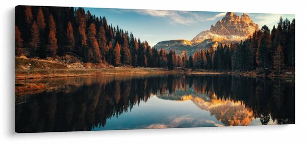 Tablou - Alpi, Italia, Dolomiți, Lago Antorno (120x50 cm)