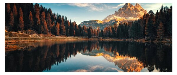 Tablou - Alpi, Italia, Dolomiți, Lago Antorno (120x50 cm)