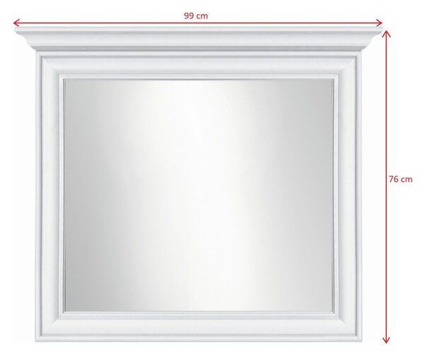 Oglinda decorativa Idento B, alba, 99x6.5x76 cm