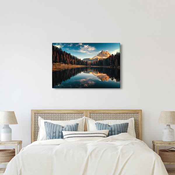 Tablou - Alpi, Italia, Dolomiți, Lago Antorno (90x60 cm)