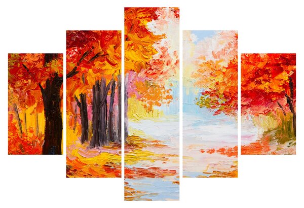 Tablou - Pictura, toamna colorată (150x105 cm)