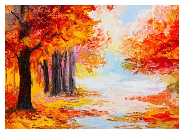 Tablou - Pictura, toamna colorată (70x50 cm)