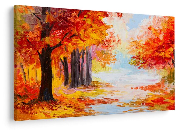 Tablou - Pictura, toamna colorată (90x60 cm)