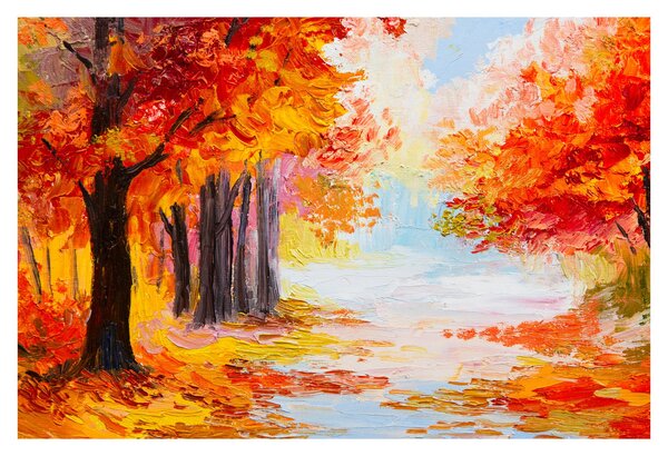 Tablou - Pictura, toamna colorată (90x60 cm)