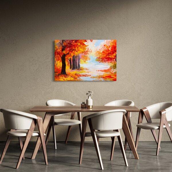 Tablou - Pictura, toamna colorată (90x60 cm)