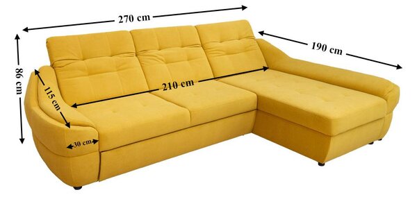 Colțar Extensibil Space Galben - Vega 13 Dreapta