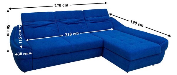 Colțar Extensibil Space Albastru - Vega 38 Dreapta