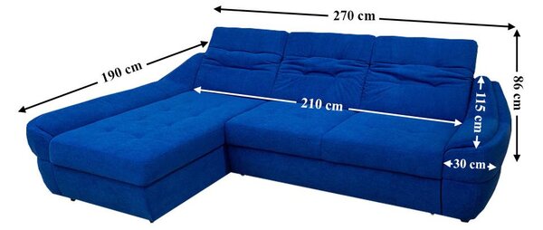 Colțar Extensibil Space Albastru - Vega 38 Stanga