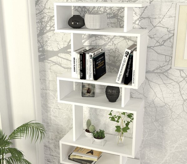 Biblioteca UnicUtil, Alb, 19.5 x 60 x 163 cm