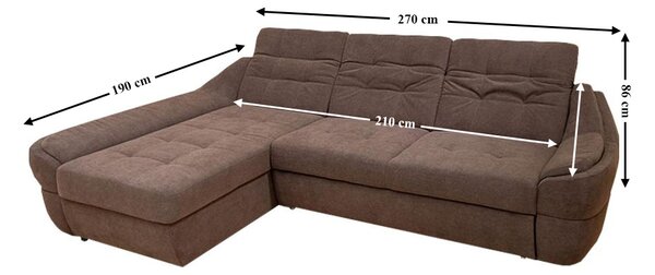 Colțar Extensibil Space Maro - Vega 36 Stânga