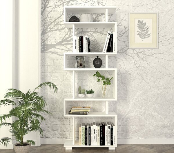 Biblioteca UnicUtil, Alb, 19.5 x 60 x 163 cm