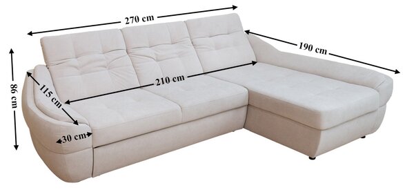 Colțar Extensibil Space Bej Deschis - Vega 03 Dreapta