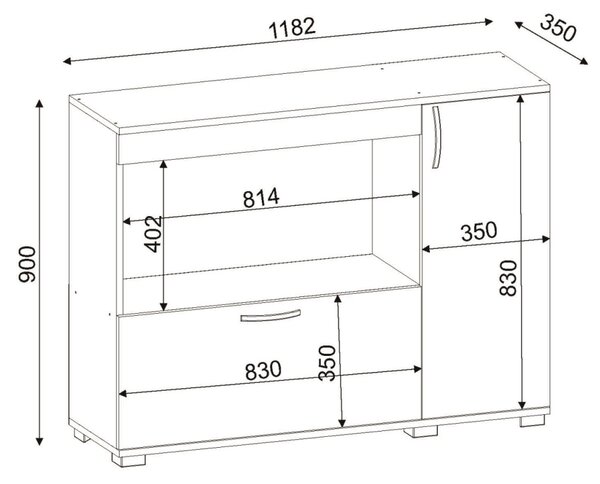 Organizator Bucatarie, Bold Flex, UnicUtil, 118.2 x 35 x 90 cm, Alb-Maro, UUORG38