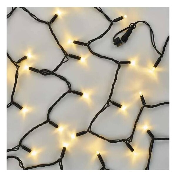 Ghirlandă luminoasă interconectabilă 50xLED/5m IP44 alb cald, negru