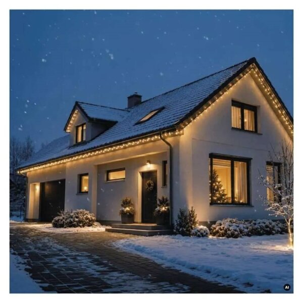 Ghirlandă LED de exterior 50xLED/3x0,4m IP44 alb cald