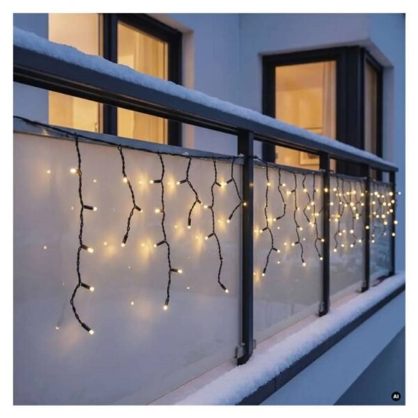 Ghirlandă LED pentru exterior 50xLED/3x0,4m IP44 alb cald