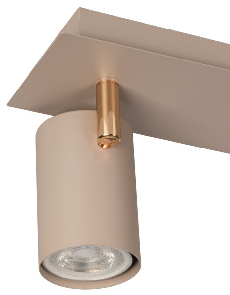 Kanlux 90781 - Spot aplicat EVALO 2xGU10/10W/230V bej/auriu