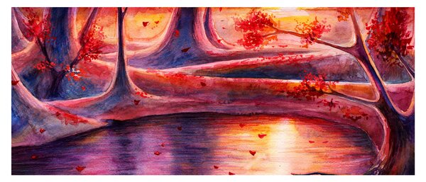 Tablou cu pădurea fermecată (120x50 cm)