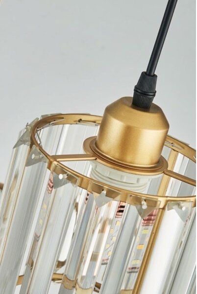 Lustră suspendată pe cablu BELLA 3xE27/40W/230V aurie