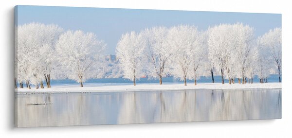 Tablou cu peisaj de iarnă (120x50 cm)