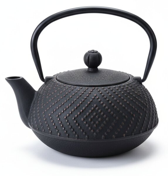 Ceainic din fontă cu infuzor KAMIN, 900 ml, negru