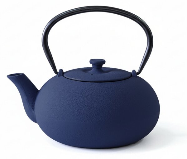 Ceainic din fontă cu infuzor NOMI, 800 ml, bleumarin