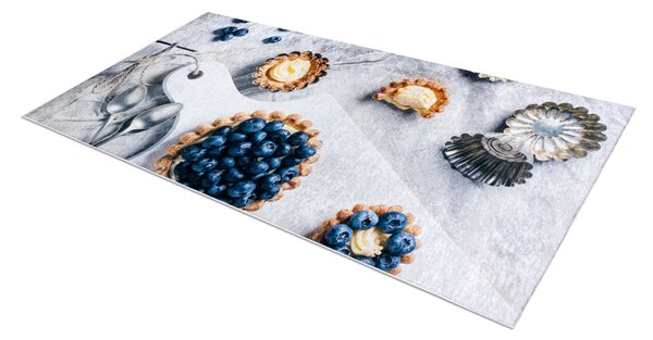 ANDRE 33570 covor lavabil Cupcake-uri, bucatarie, anti-alunecare - argint / bej