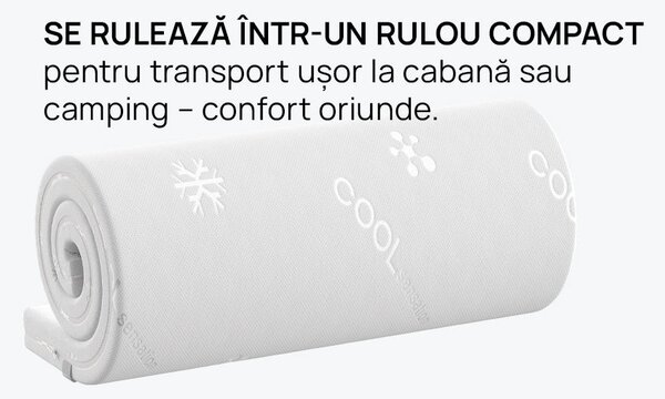 Topper saltea iSleep, CoolComfort, 90x190x8, Tare