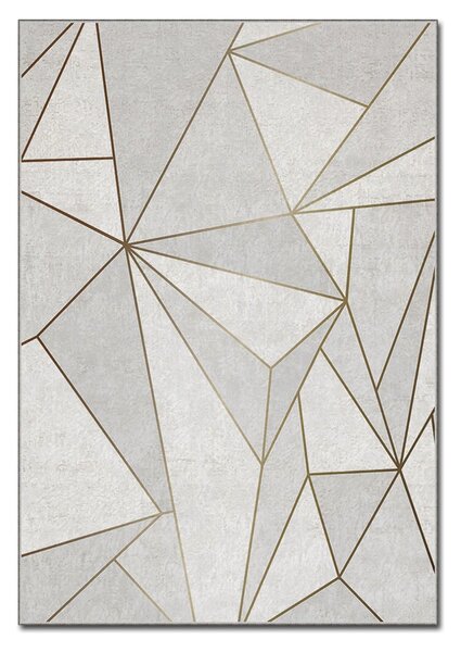 Covor, 160x230 cm, forma dreptunghiulara, poliester, bej/gri, ASR CRPT