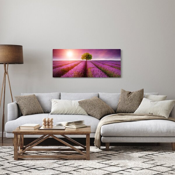 Tablou câmp cu lavandă (120x50 cm)