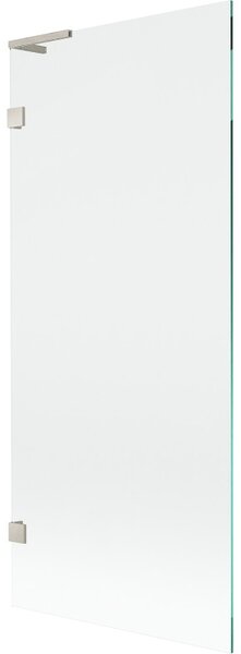 Mexen, Paravan de baie Mexen Lunar L cu 1 aripă 80 x 150 cm, transparent, nichel periat - 897L-080-000-97-00-00