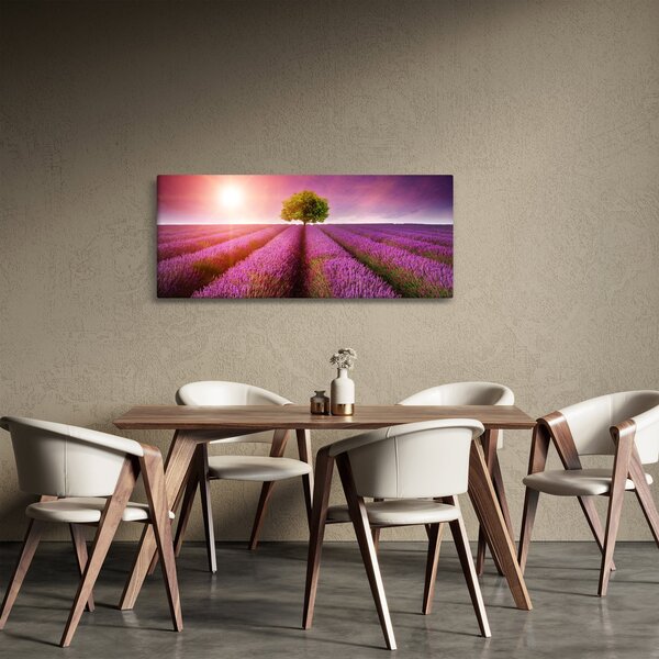 Tablou câmp cu lavandă (120x50 cm)