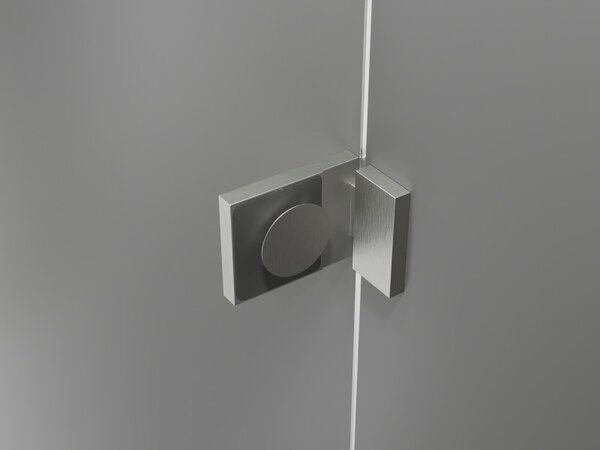 Mexen Lunar L, paravan de cadă cu 2 aripi, dreapta, 80 x 150 cm, sticlă transparentă, oțel periat, 897L-080-100-97-00-P