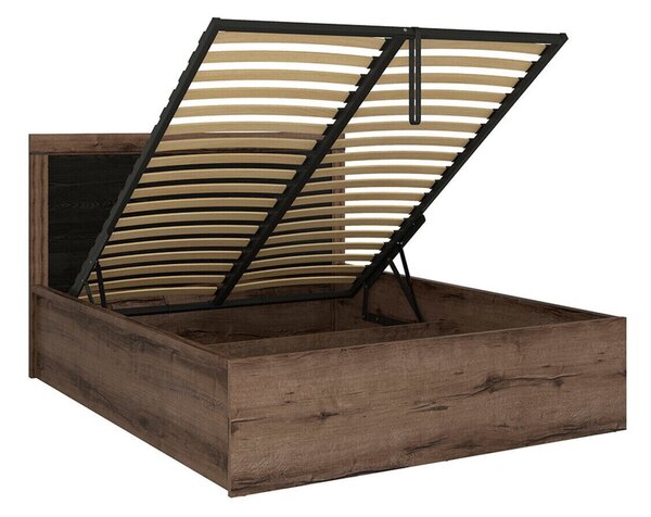 Pat Dunfelu 112Dublu, Maro, 140x200, PAL laminat, MDF, Somiera patSomiera pat, 15x21x11cm