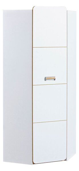 Dulap de colț pentru camera copiilor Lorento L14, alb/stejar nash (71x71 cm)