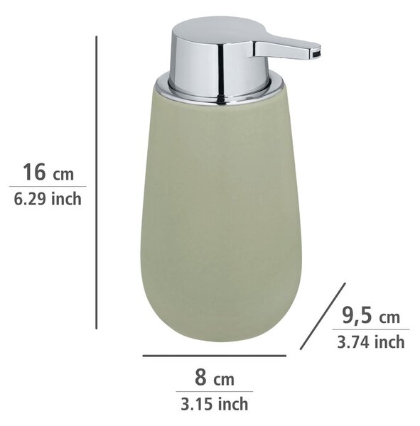 Dozator din ceramică pentru săpun Wenko Badi, verde