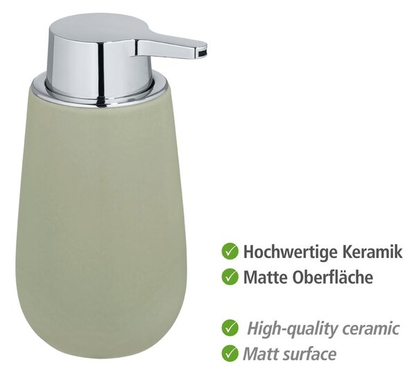 Dozator din ceramică pentru săpun Wenko Badi, verde