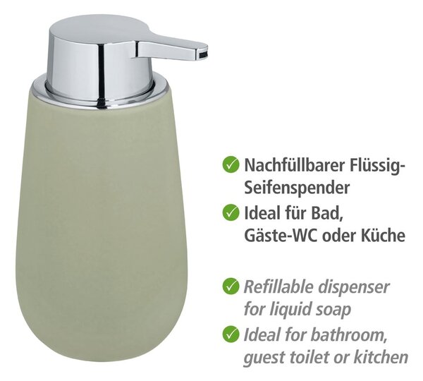 Dozator din ceramică pentru săpun Wenko Badi, verde