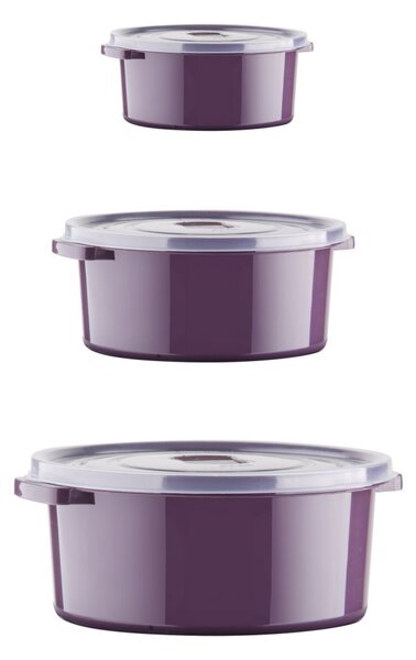 Set cutii de depozitare (12 bucati) SILPUR12 Violet 22x9.5 cm