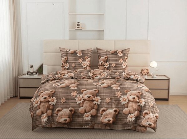 Lenjerie de pat din microfibra SPRING BEAR maro Dimensiune lenjerie de pat: 70 x 80 cm | 140 x 200 cm