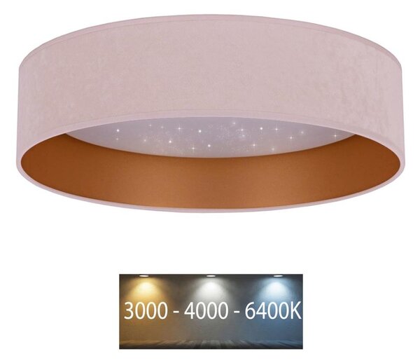 Plafonieră LED VELVET STAR LED/24W/230V d. 40 cm roz/aurie Brilagi