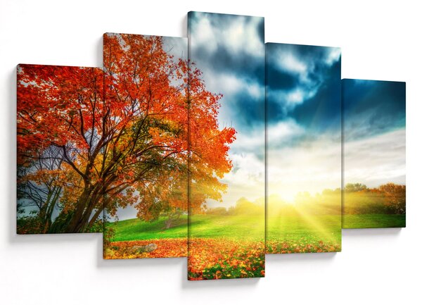 Tablou peisaj cu scufundat în razele solare (150x105 cm)