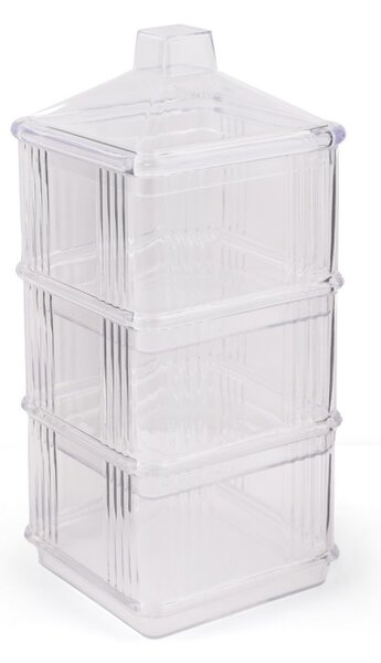 Set cutii de depozitare, 6 bucati Kareakrlk Transparent 10x10x49.5 cm